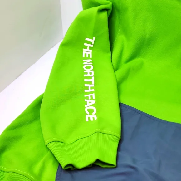 THE NORTH FACE SWEATSHIRT WITH HOODIE, LIME GREEN, EXTRA EXTRA LARGE,XXL - Picture 6 of 12